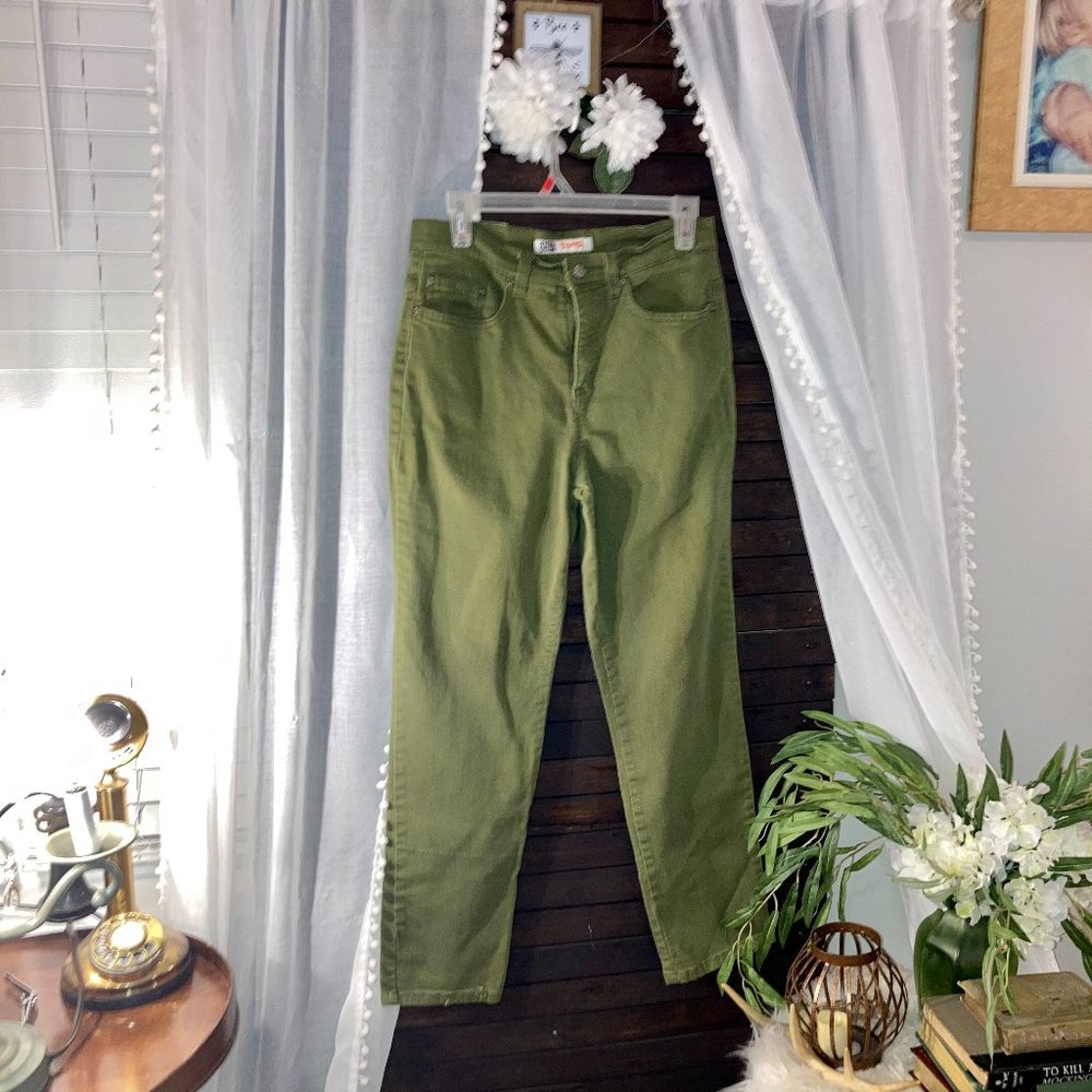 Vintage Green Faded Glory 5 Pocket Jeans